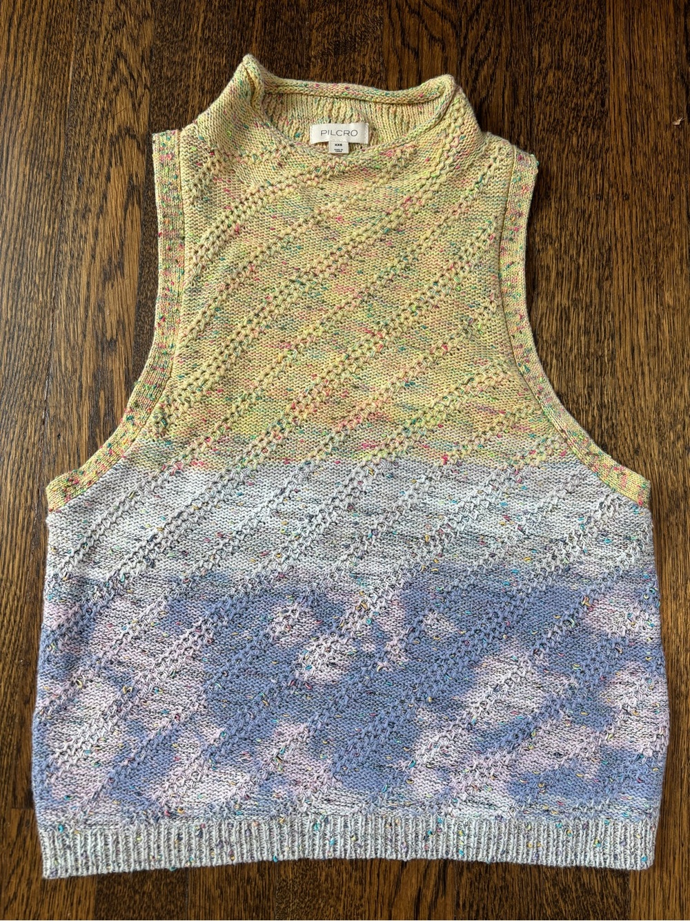 Pilcro Knit Tank Top - Pastel Yellow & Blue